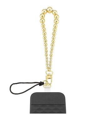 New Emberly Gold Beaded Wrist Strap Phone Charm - Women Accessories
